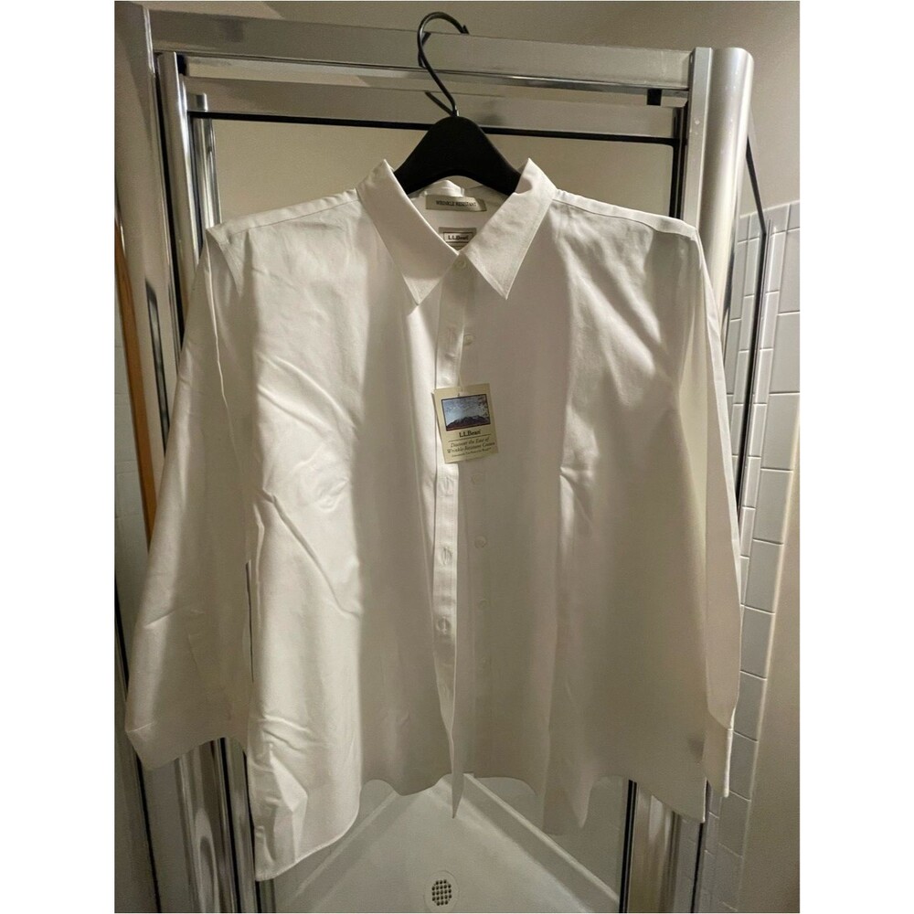 L.L. Bean Dress Shirt - Women’s  - White Button Dress Shirt - XL - NWT - Summer